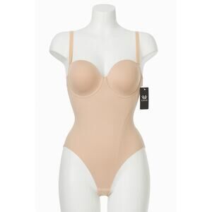 Wacoal 38DD Nude Shapewear Bodysuit Underwire Strapless Convertible Control